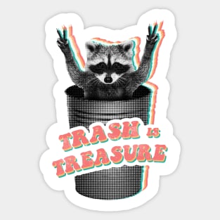 Trash is Treasure! raccoon trash panda Sticker